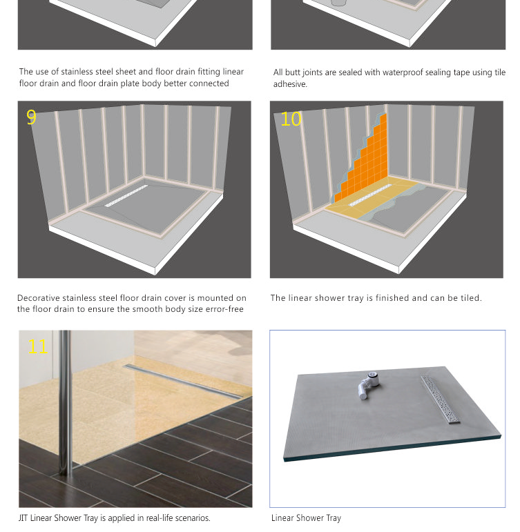 tileable Shower floor tray,tileable shower floor base