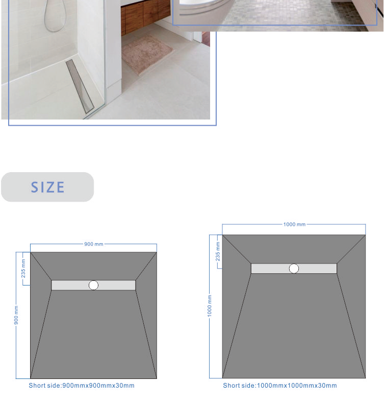 tileable Shower floor tray,tileable shower floor base